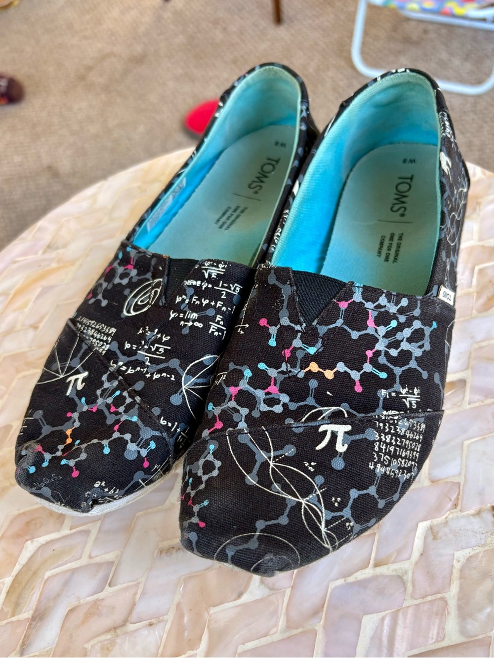 TOMS | Black Science Print  Glow-in-the-Dark Canvas Slip-Ons
